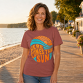 Here Comes the Sun T-Shirt — Retro Beach Vibes Graphic Tee