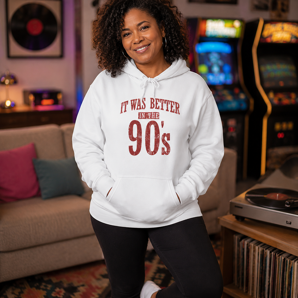 90s Retro Hoodie - "It Was Better in the 90's" Vintage Nostalgia Sweatshirt