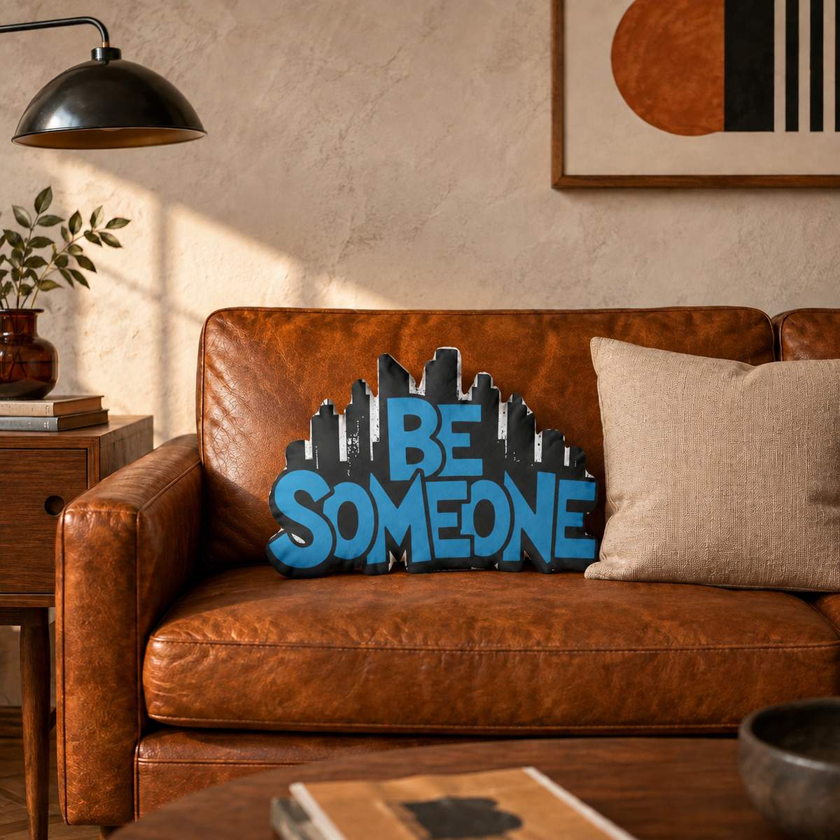 Houston's "Be Someone" Custom Shaped Pillow —