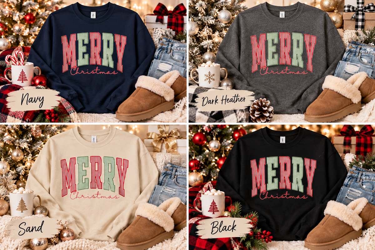 Christmas 'MERRY' Crewneck Sweatshirt