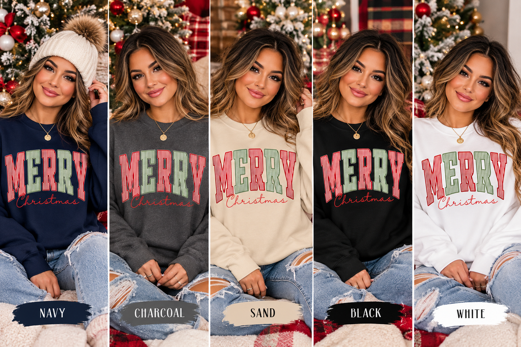 Christmas 'MERRY' Crewneck Sweatshirt