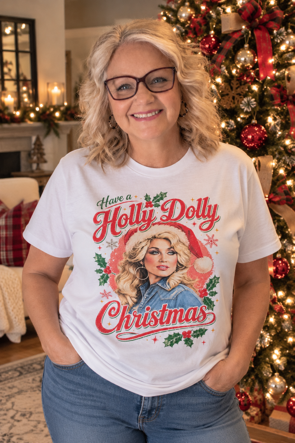 Holly Dolly Christmas T-Shirt