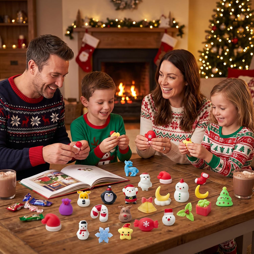 Christmas Squishy Advent Calendar 2026, Mochi Fidget Toys for Kids