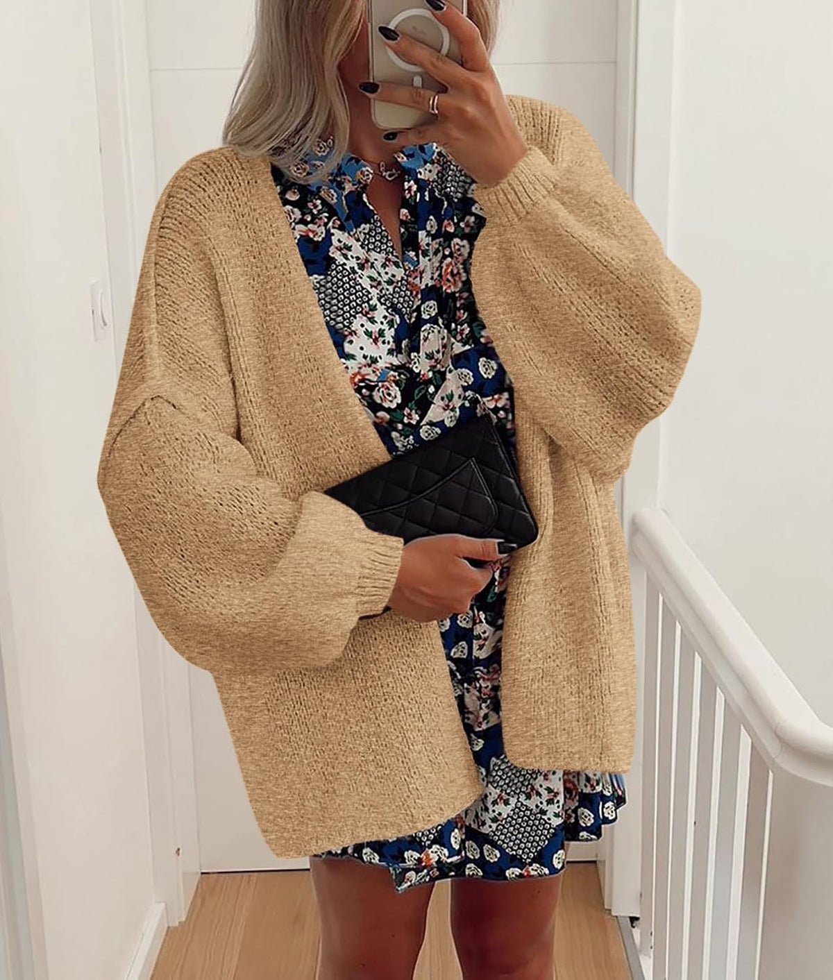 Womens Open Front Oversized Cardigan Sweaters