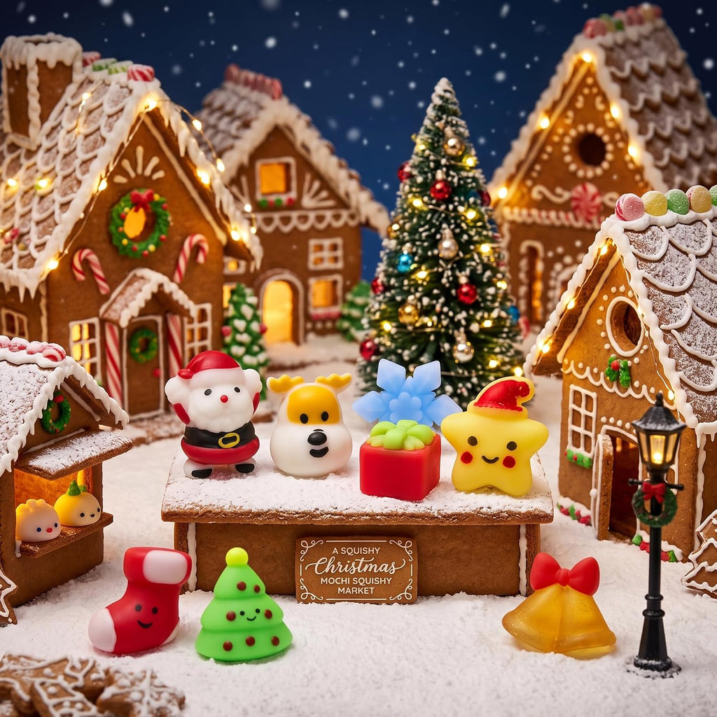 Christmas Squishy Advent Calendar 2026, Mochi Fidget Toys for Kids